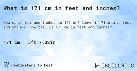 what is 171 cm in feet|171 cm in feet and inches